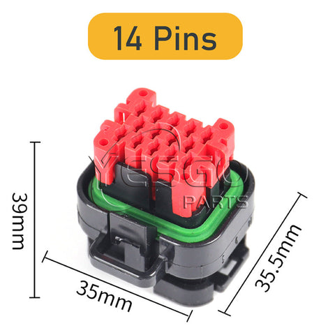 8 PINS / 14 PINS / 23 PINS / 35 PINS AMP PDM Plug Connector Housing Socket