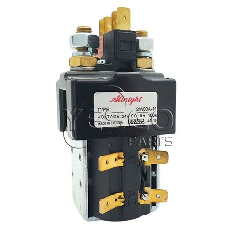 SW80A-19 Albright Single-acting Solenoid Contactor 24V Continuous