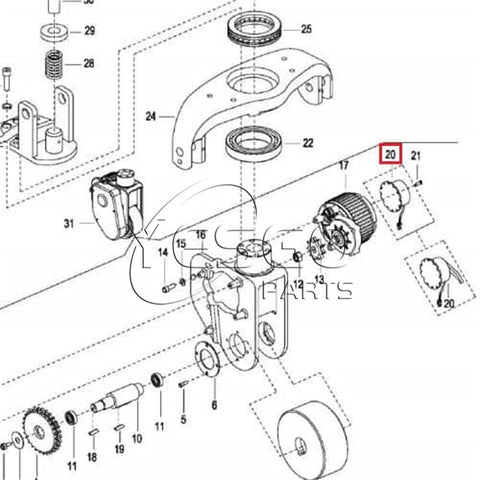 YX04-02B Electric Forklift Truck Brake Disc Assembly Brake