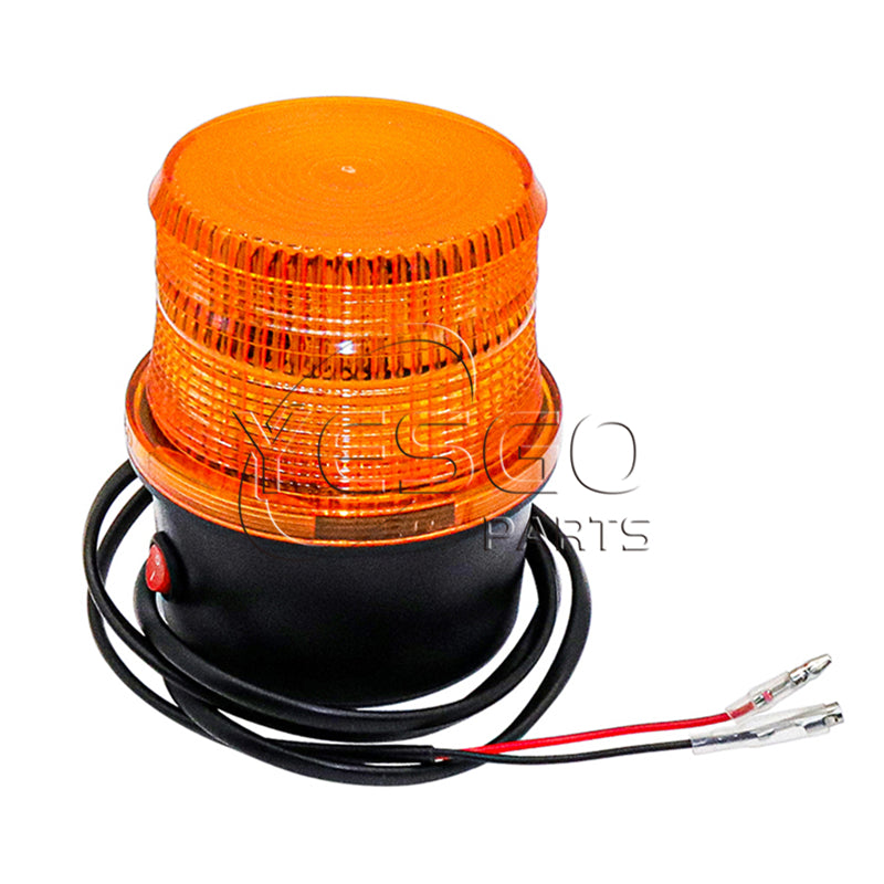 Forklift DC 12-80V LED  Strobe Lamp Warning Flashing Safety Light With Sound Button