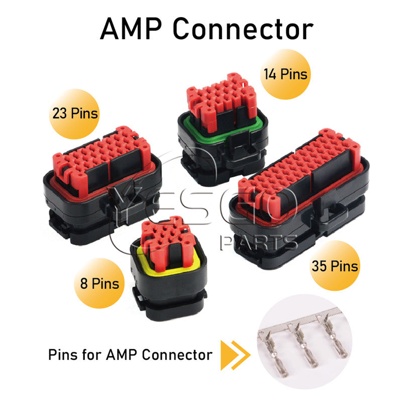 8 PINS / 14 PINS / 23 PINS / 35 PINS AMP PDM Plug Connector Housing Socket